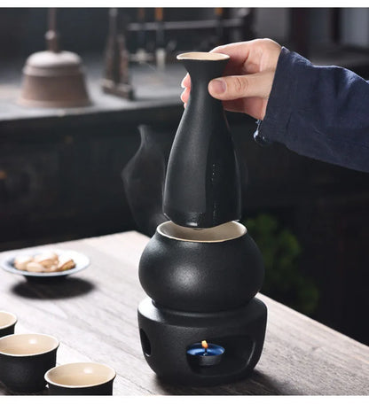 Ceramic Sake Set with Warmer – Complete Set for an Authentic Sake Experience