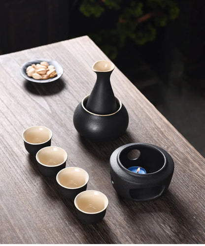 Ceramic Sake Set with Warmer – Complete Set for an Authentic Sake Experience