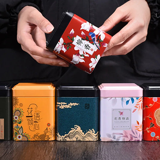 Mini Square Tinplate Tea Storage Box – Creative Universal Cans for Tea, Candy, and More