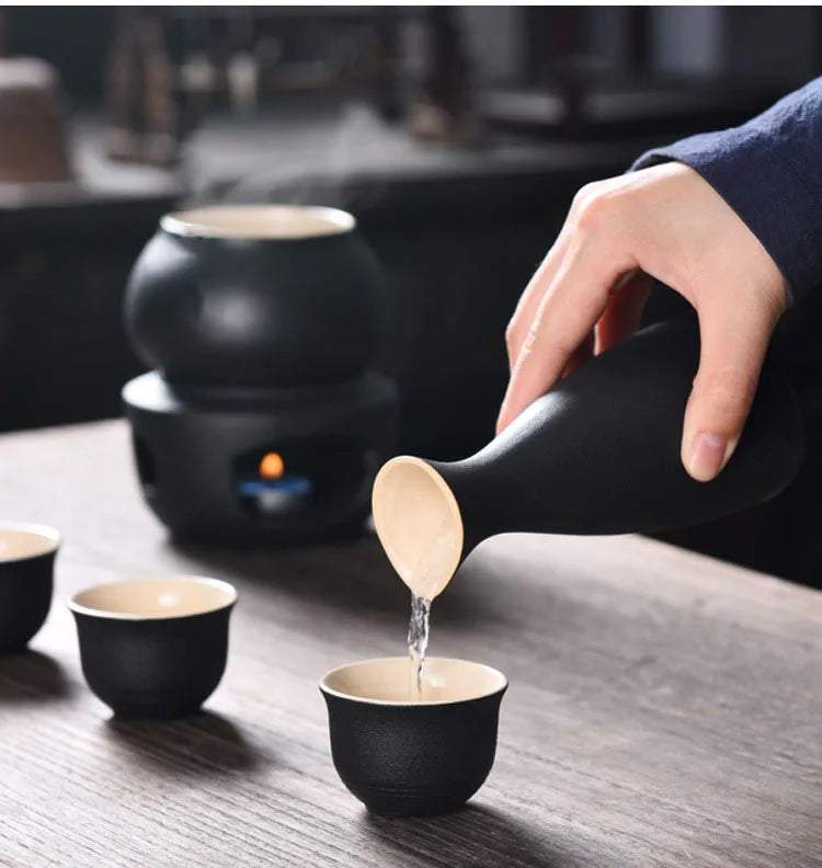 Ceramic Sake Set with Warmer – Complete Set for an Authentic Sake Experience