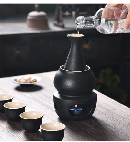 Ceramic Sake Set with Warmer – Complete Set for an Authentic Sake Experience