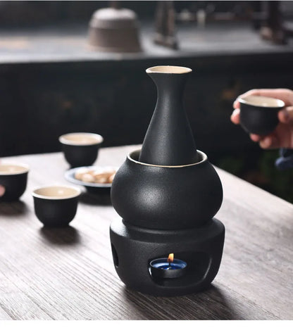 Ceramic Sake Set with Warmer – Complete Set for an Authentic Sake Experience