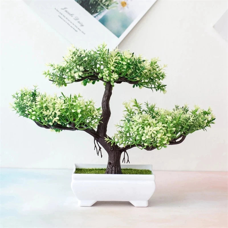 Artificial Bonsai Tree – Elegant Potted Ornament for Home and Garden Decor