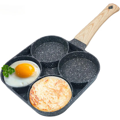 2/4-Hole Non-stick Frying Pan – Perfect for Breakfast and More