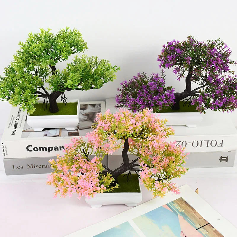 Artificial Bonsai Tree – Elegant Potted Ornament for Home and Garden Decor