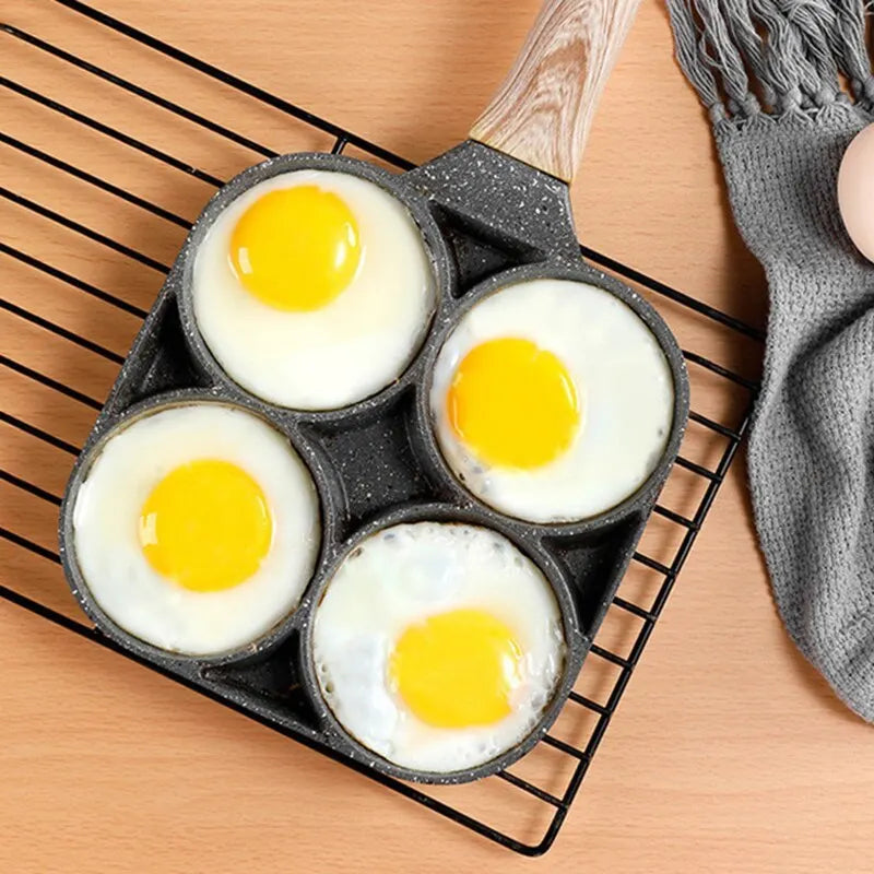 2/4-Hole Non-stick Frying Pan – Perfect for Breakfast and More