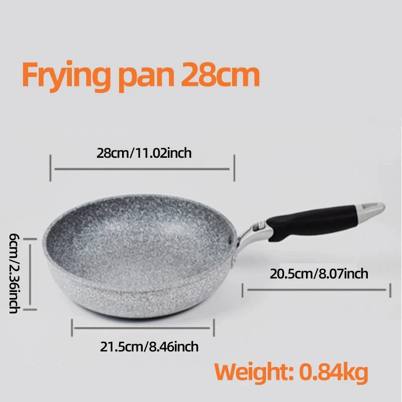 Durable Stone Frying Pan – Non-stick Wok and Skillet for Home Use