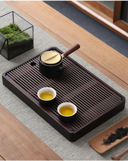 Chinese Natural Bamboo Tea Tray – Elegant Water Storage for Kung Fu Tea Sets