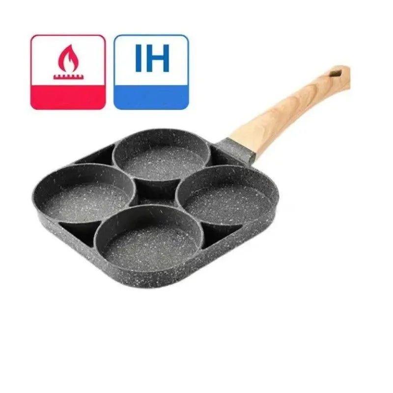 2/4-Hole Non-stick Frying Pan – Perfect for Breakfast and More