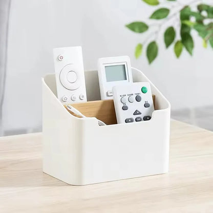 Multifunctional Bamboo & Plastic Desktop Organizer - 1/2PCS, Cosmetic, Stationery, Remote Control Storage