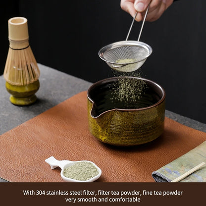 Premium Japanese Matcha Set - Ceramic & Bamboo, 7pcs/4pcs, Easy Clean, Space-Saving Tea Making Tools