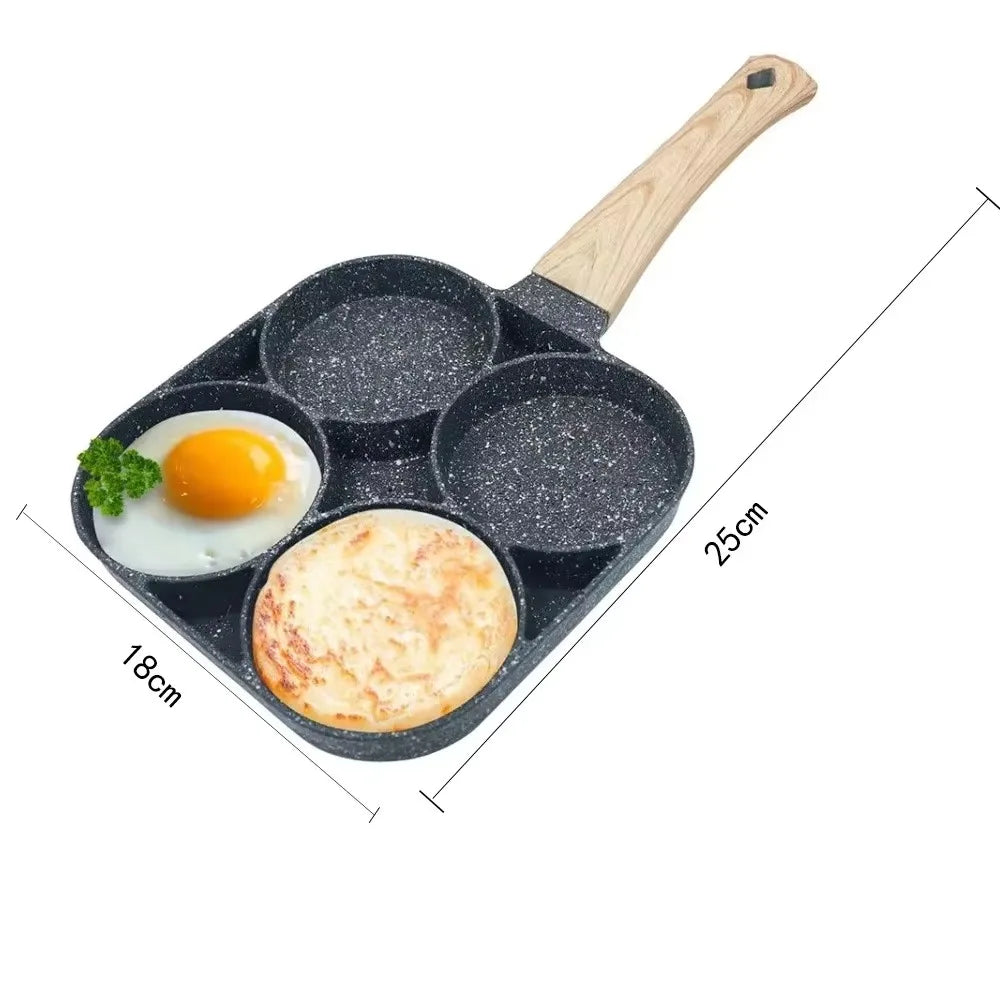 2/4-Hole Non-stick Frying Pan – Perfect for Breakfast and More