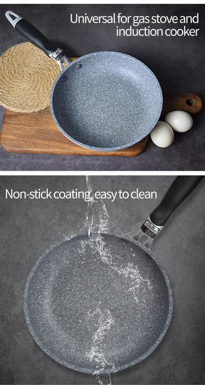 Durable Stone Frying Pan – Non-stick Wok and Skillet for Home Use