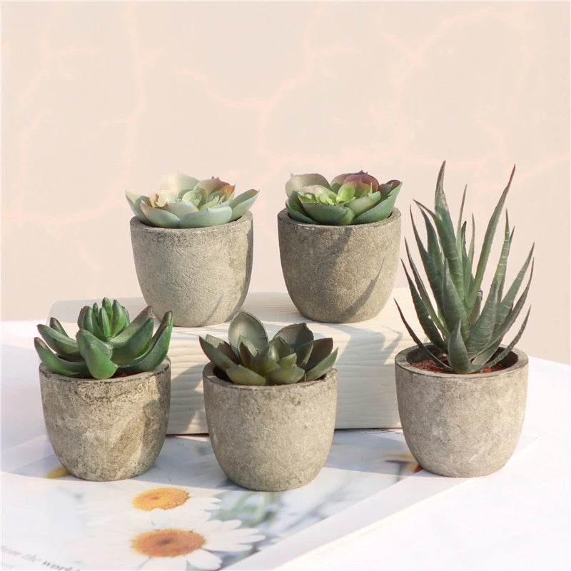 Mini Artificial Aloe Bonsai – Perfect for Home and Office Decor