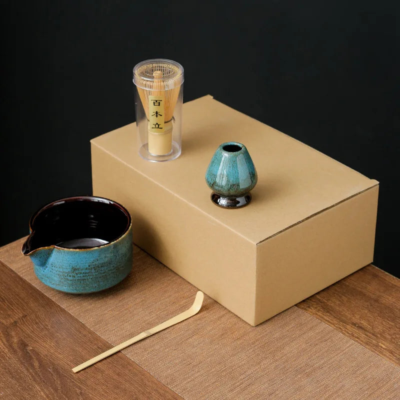 Premium Japanese Matcha Set - Ceramic & Bamboo, 7pcs/4pcs, Easy Clean, Space-Saving Tea Making Tools