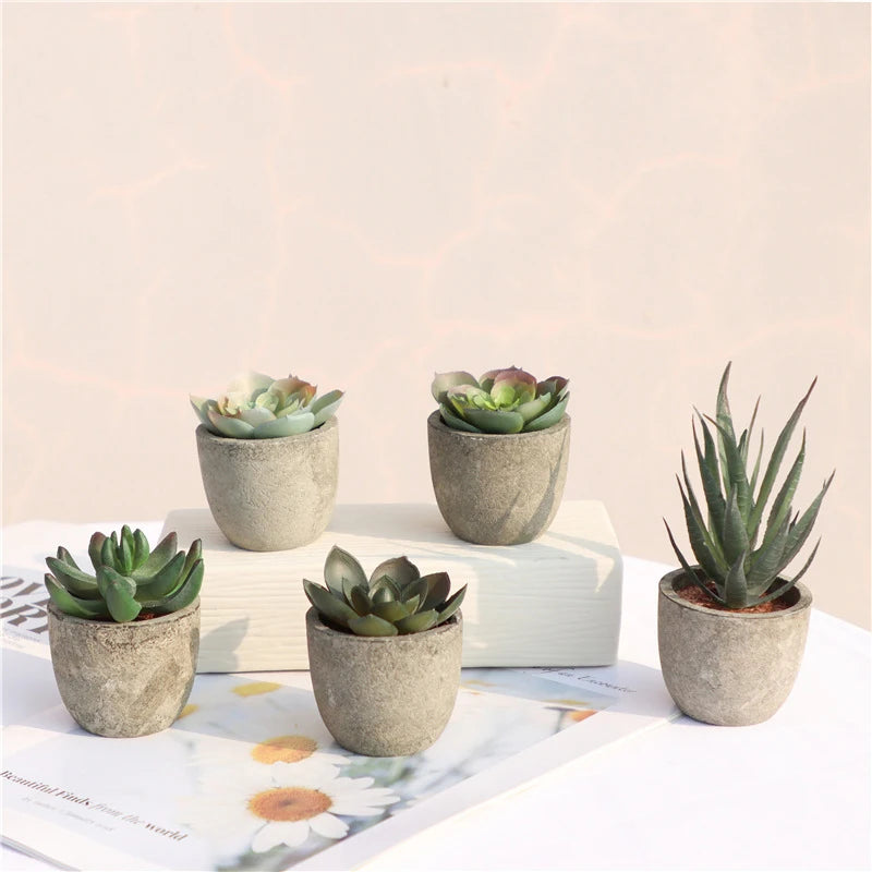 Mini Artificial Aloe Bonsai – Perfect for Home and Office Decor