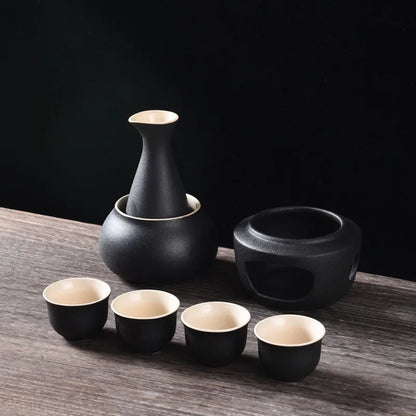 Ceramic Sake Set with Warmer – Complete Set for an Authentic Sake Experience