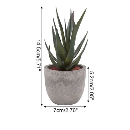 Mini Artificial Aloe Bonsai – Perfect for Home and Office Decor