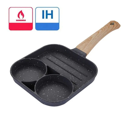 2/4-Hole Non-stick Frying Pan – Perfect for Breakfast and More