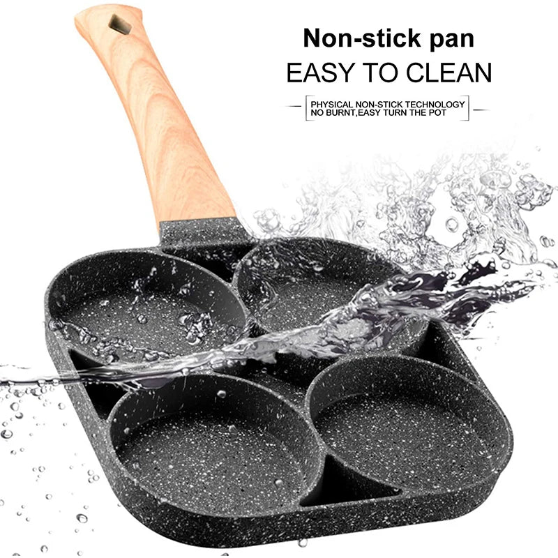 2/4-Hole Non-stick Frying Pan – Perfect for Breakfast and More