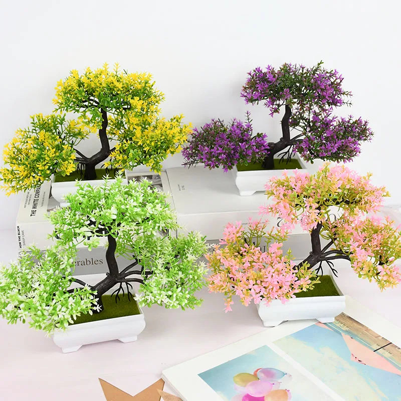 Artificial Bonsai Tree – Elegant Potted Ornament for Home and Garden Decor