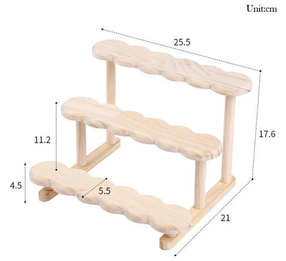 Wooden Rattan Kitchen Storage Shelf - Multifunctional Desktop Organizer, Spice Rack, Makeup & Office Desk Storage