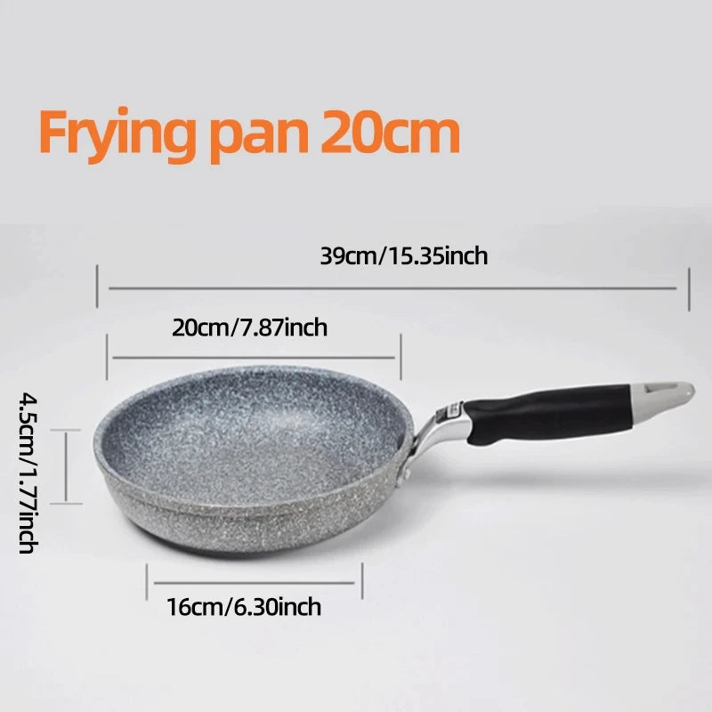 Durable Stone Frying Pan – Non-stick Wok and Skillet for Home Use