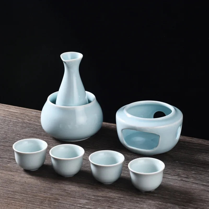 Ceramic Sake Set with Warmer – Complete Set for an Authentic Sake Experience