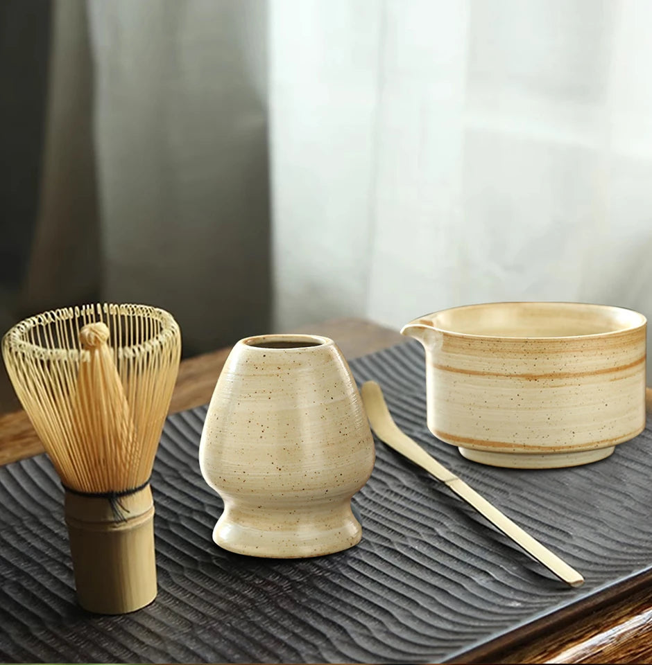 4PCS Japanese Matcha Tea Set – Authentic Tea Ceremony Tools