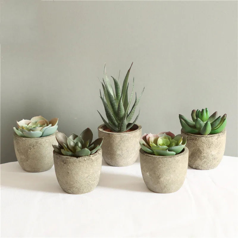 Mini Artificial Aloe Bonsai – Perfect for Home and Office Decor