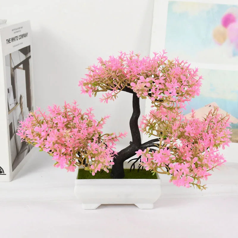 Artificial Bonsai Tree – Elegant Potted Ornament for Home and Garden Decor