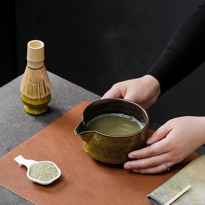 Premium Japanese Matcha Set - Ceramic & Bamboo, 7pcs/4pcs, Easy Clean, Space-Saving Tea Making Tools