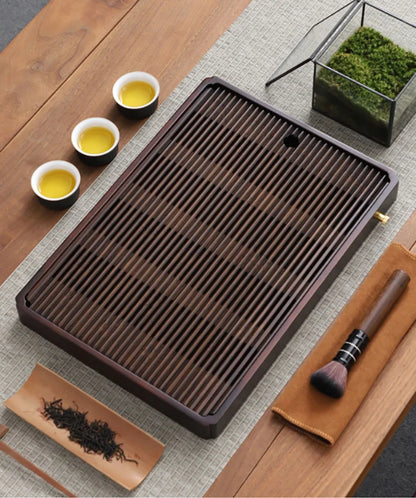 Chinese Natural Bamboo Tea Tray – Elegant Water Storage for Kung Fu Tea Sets