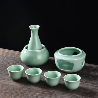 Ceramic Sake Set with Warmer – Complete Set for an Authentic Sake Experience